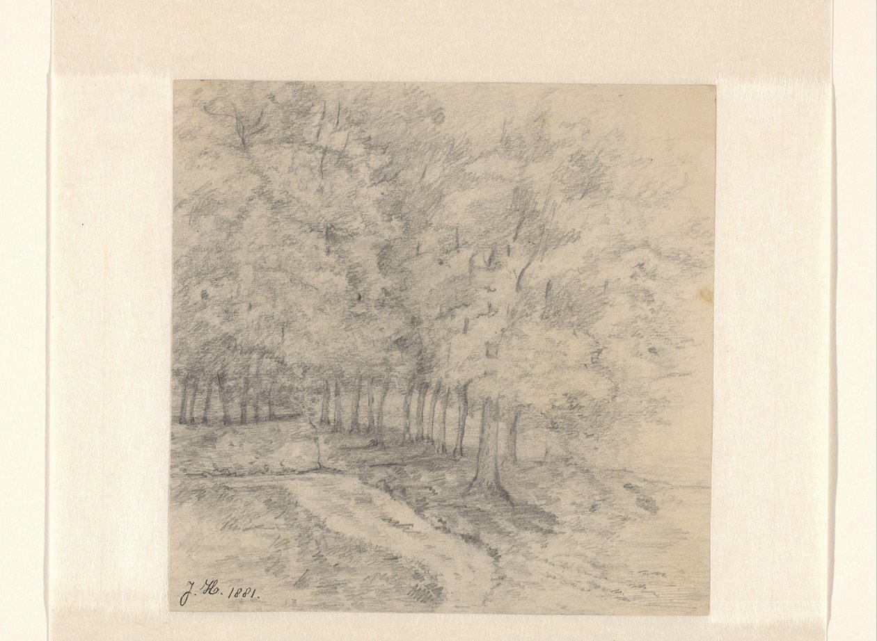 Ağaçlar ile manzara by Jeanne Marie Heynsius (signed by artist)