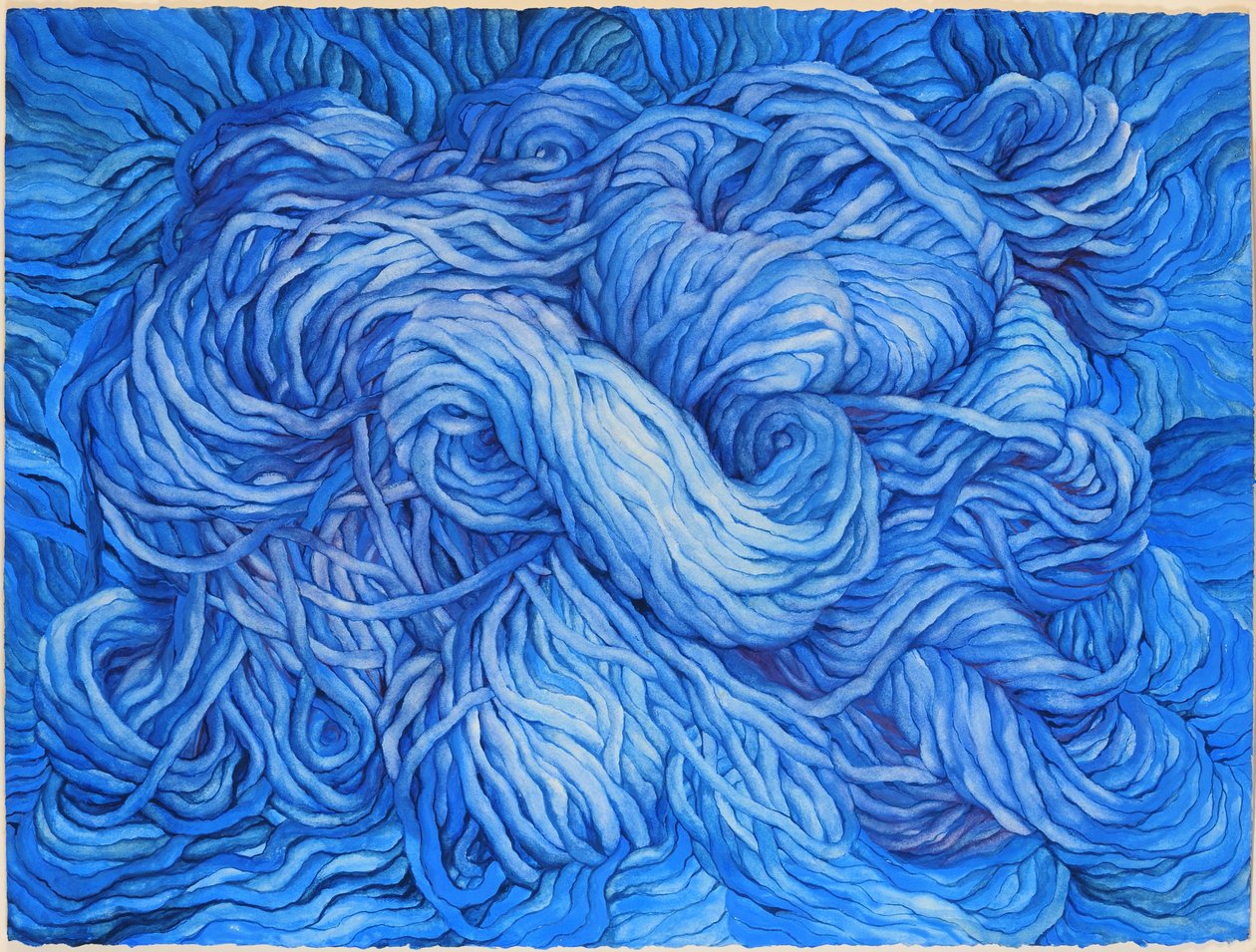 Yün Kobalt Mavisi, 2013 (kağıt üzerine guaj) by Jeanne Maze