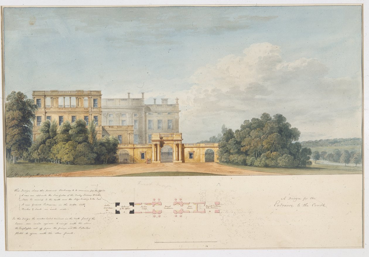 Mahkeme Girişi İçin Bir Tasarım, Chatsworth by Jeffry Wyatville