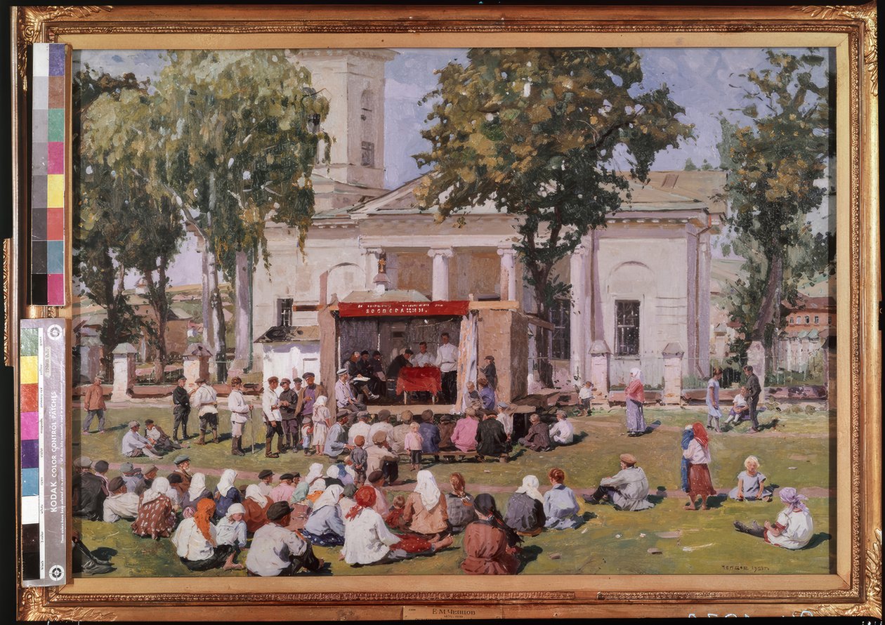 Köyde işbirliği günü by Jefim Michailowitsch Tschepzow