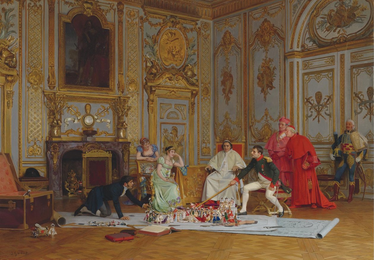 Napolyon taç giyme törenini planlıyor by Jehan Georges Vibert