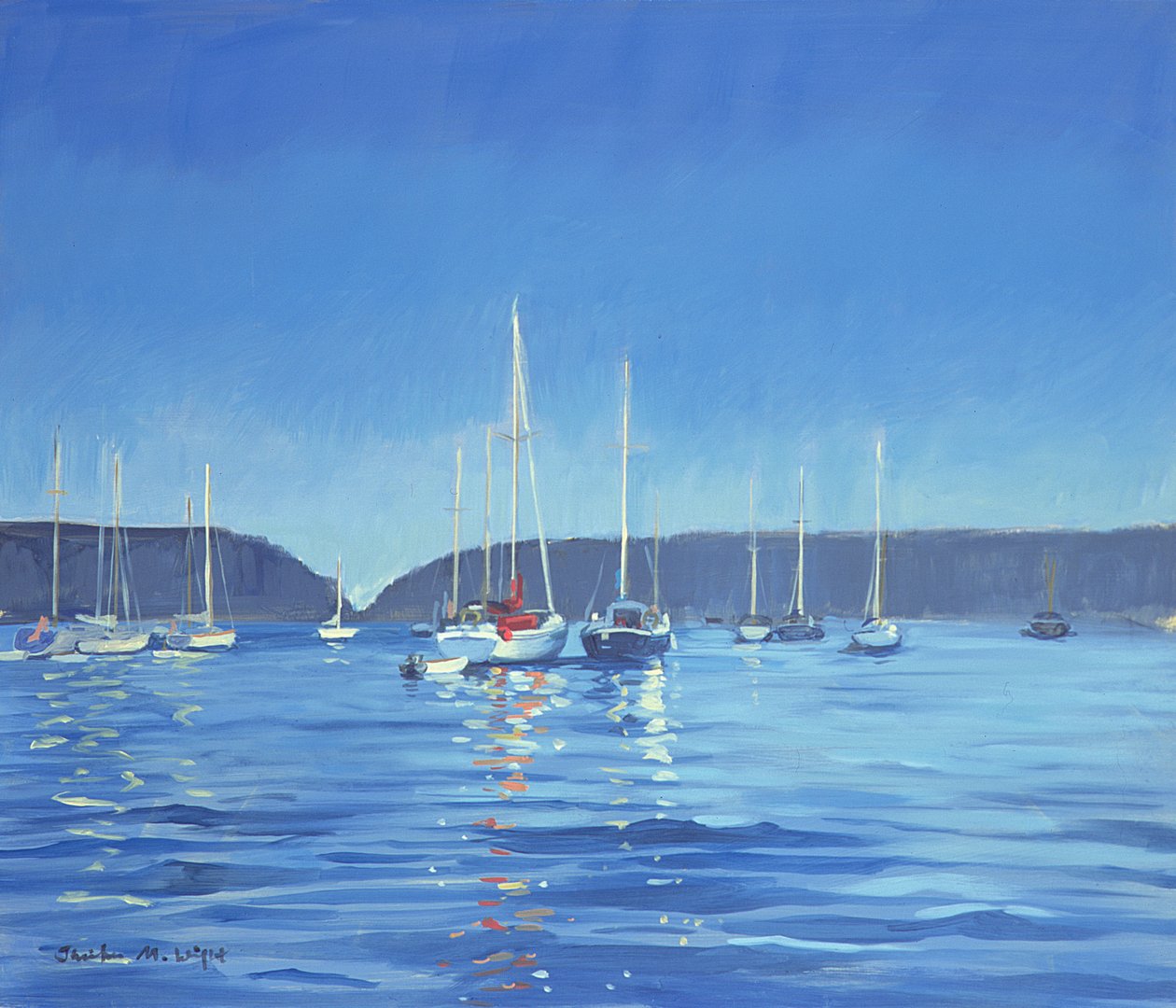 Salcombe - Yatlar - Alacakaranlık by Jennifer Wright