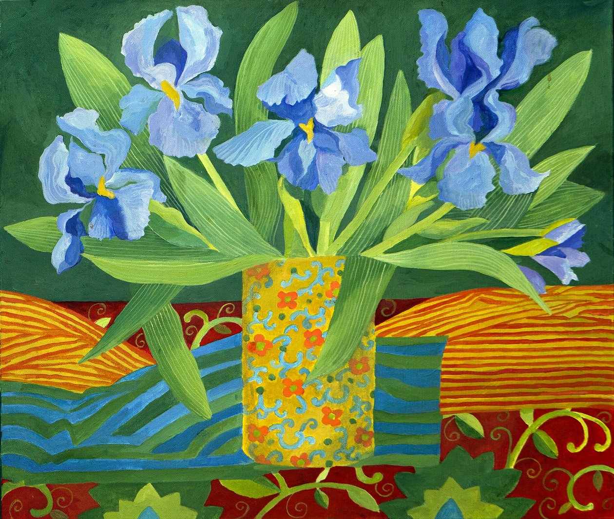 İris, 2014 (tuval üzerine akrilik) by Jennifer Abbott