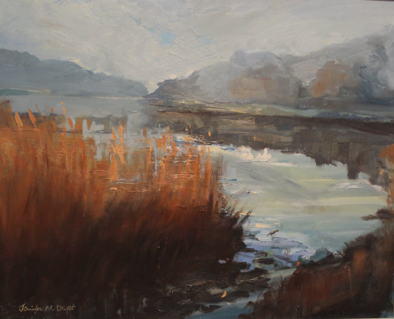 Batson Creek Salcombe, Sonbahar. tuval üzerine yağlıboya , 2016 by Jennifer Wright