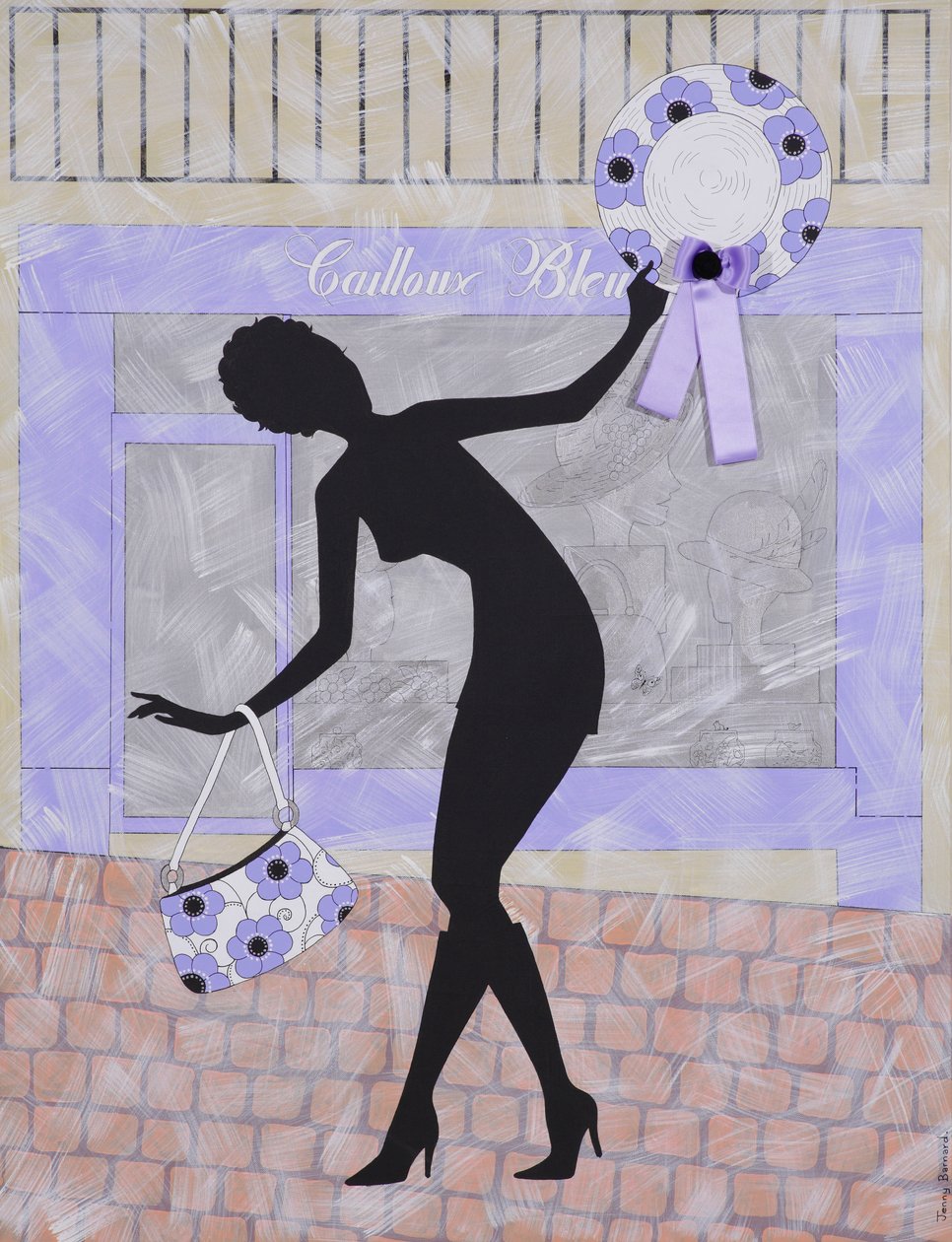Cailloux Bleu, 2009 (tuval üzerine akrilik) by Jenny Barnard