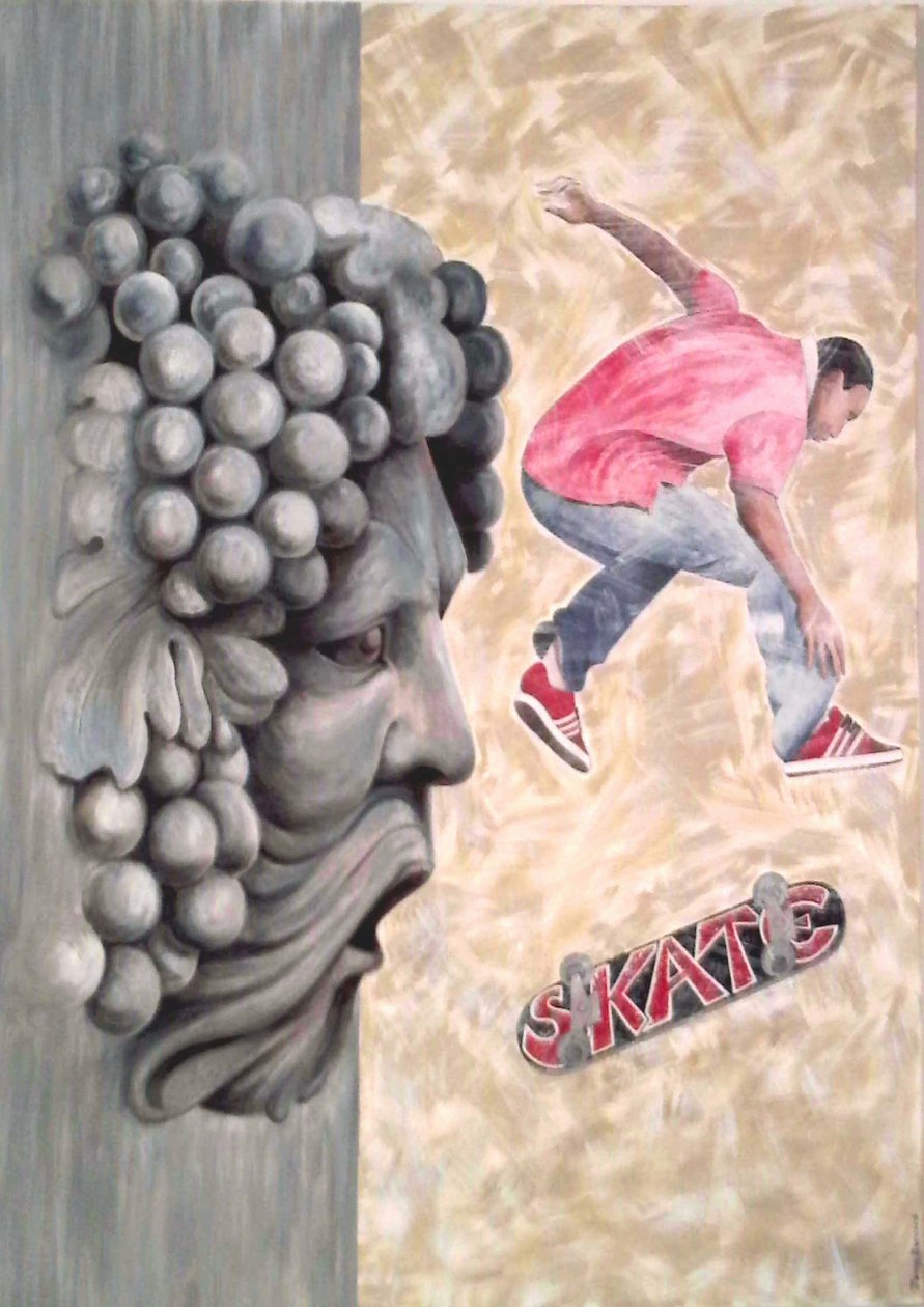 Skate, 2009 (tuval üzerine akrilik ve pastel) by Jenny Barnard