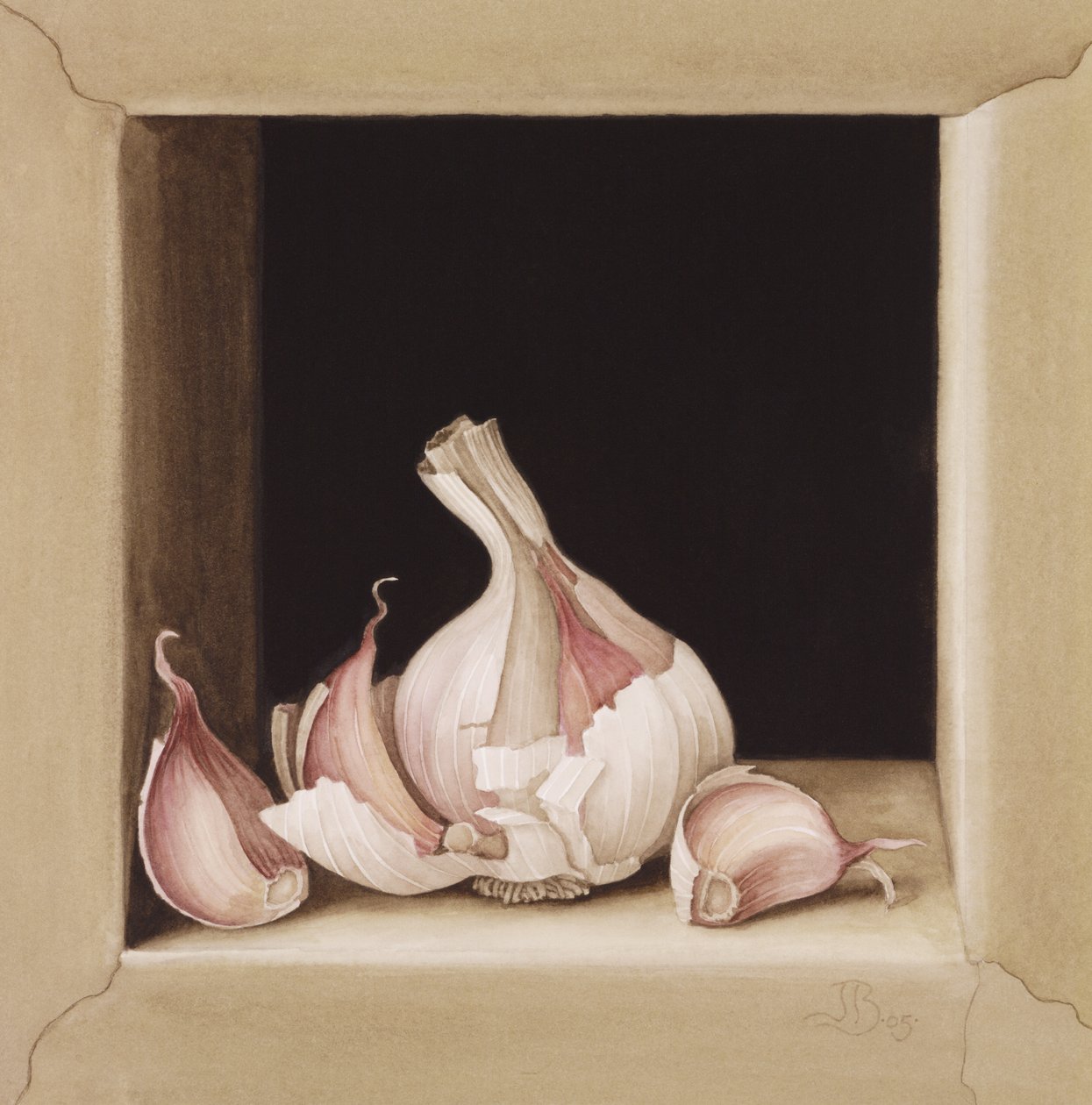 Sarımsak, 2005 (kağıt üzerinde wc) by Jenny Barron
