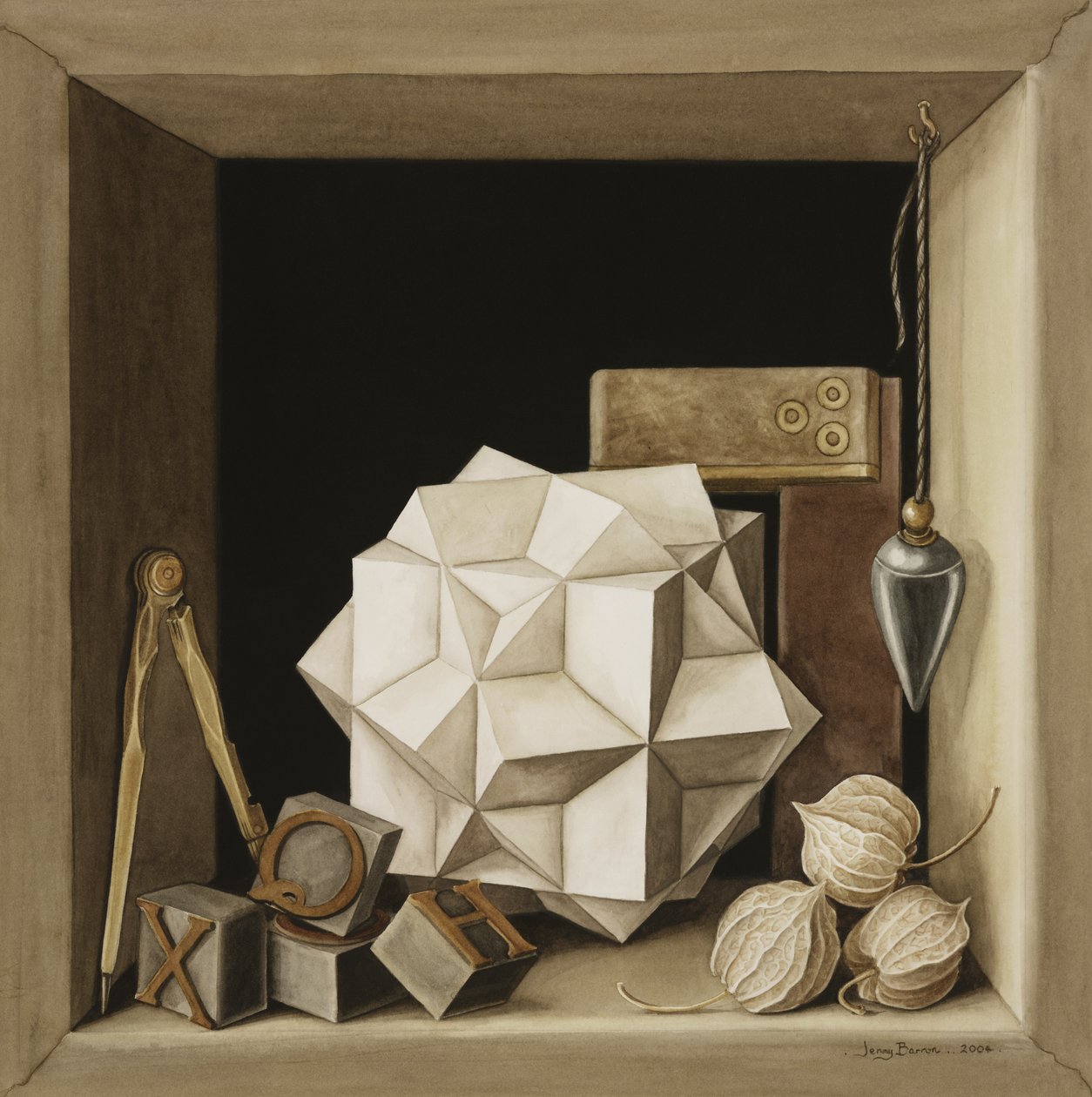 Geometri, 2004 (kağıt üzerinde wc) by Jenny Barron