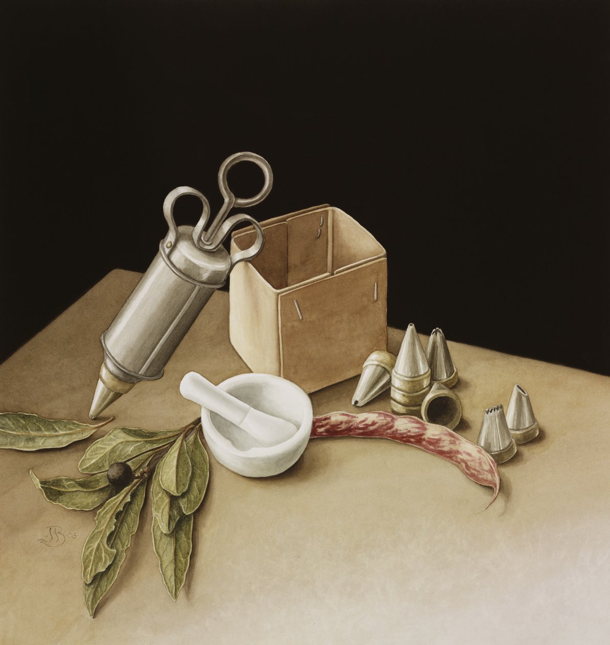 Mutfak Geometrisi, 2005 (kağıt üzerinde wc) by Jenny Barron