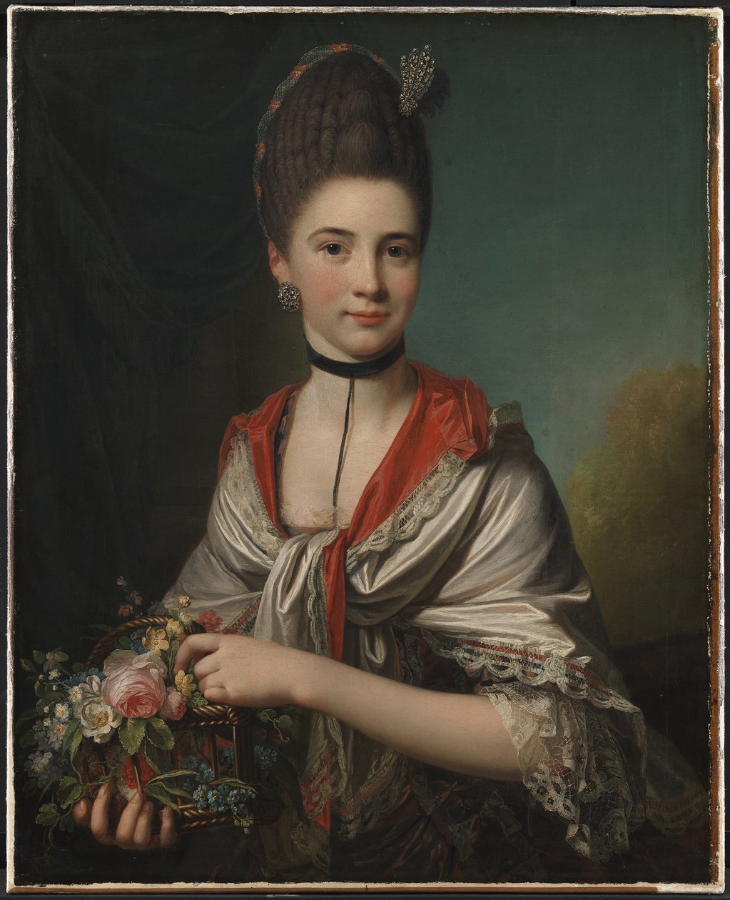 Storp doğumlu Anna Elisabeth Battier'in portresi by Jens Juel