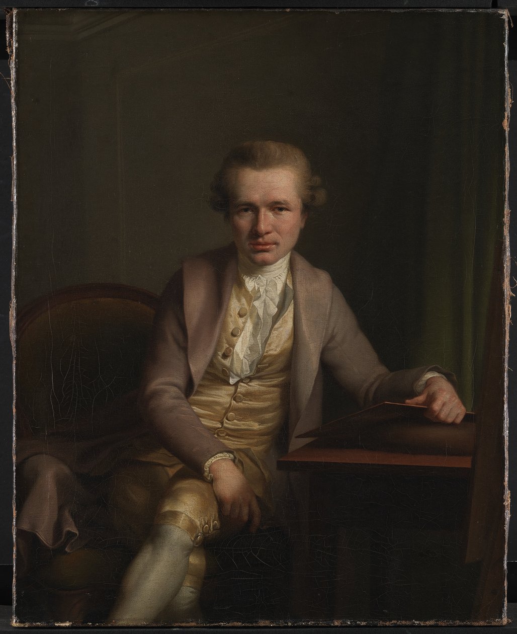 Oymacı Johann Friderich Clemens Çalışma Masasında by Jens Juel
