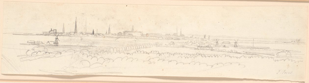 Frederiksberg tepesinden görülen Kopenhag manzarası. Altıncı Frederik