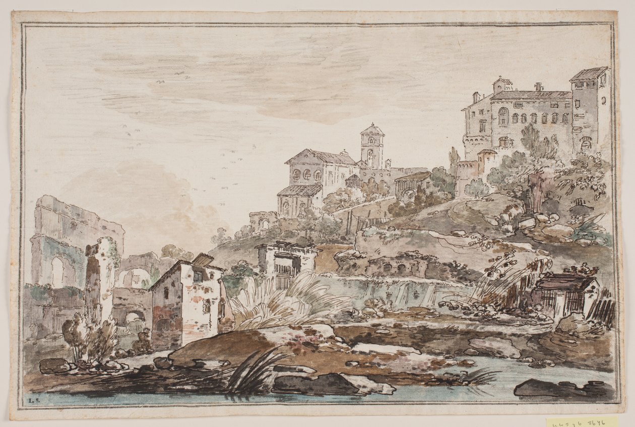 Harabeler, yükseltilmiş kilise ve saray ile şehir beklentisi by Jens Petersen Lund