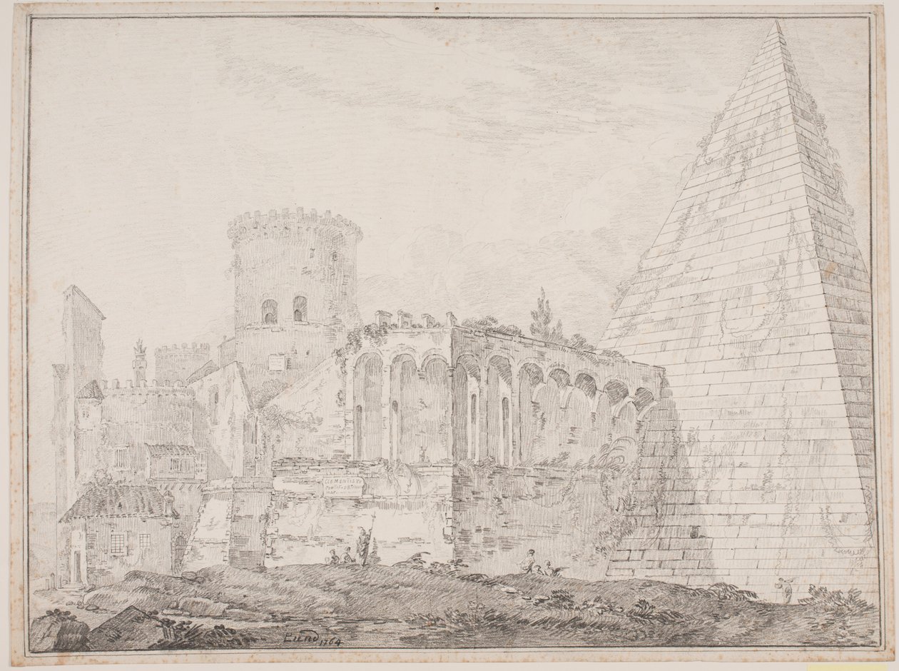 Cestiuspyramiden ve Porta S. Paulo by Jens Petersen Lund