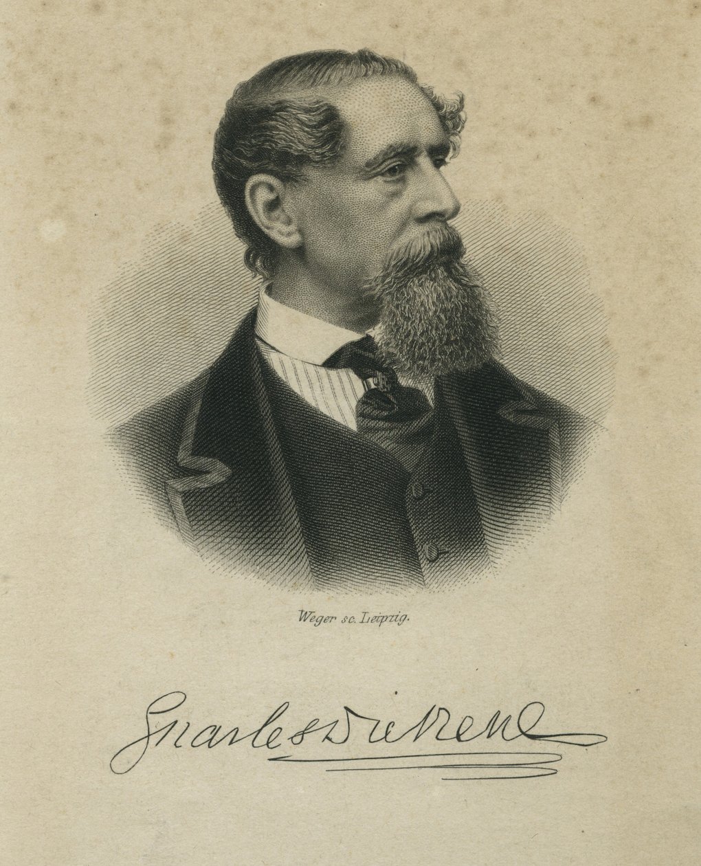 Charles Dickens, Weger tarafından kazınmış, c.1874 by Jeremiah Gurney