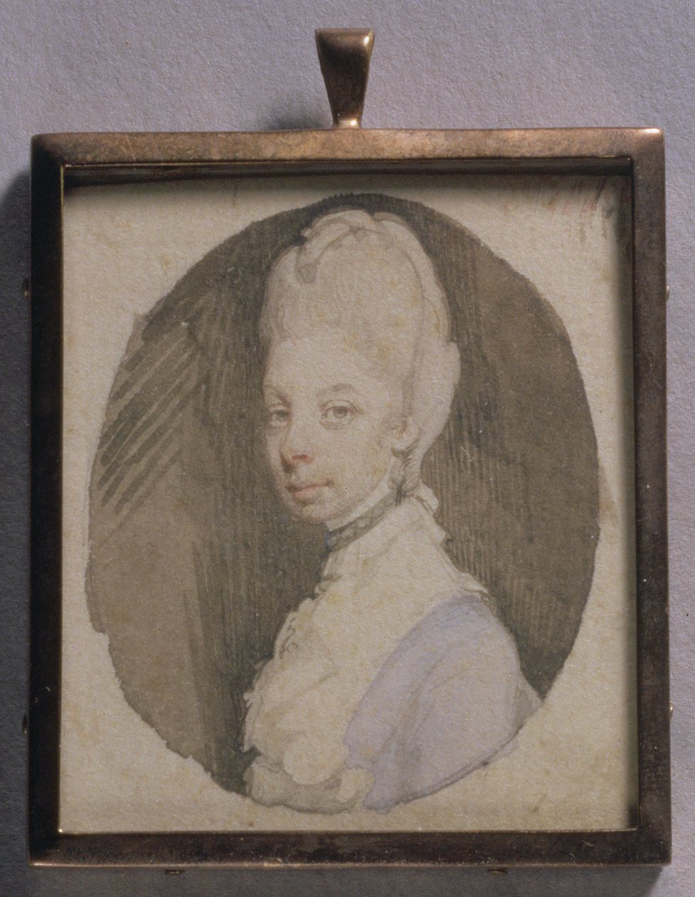 Kraliçe Charlotte Portre Minyatür, c.1772 (fildişi üzerine wc) by Jeremiah Meyer
