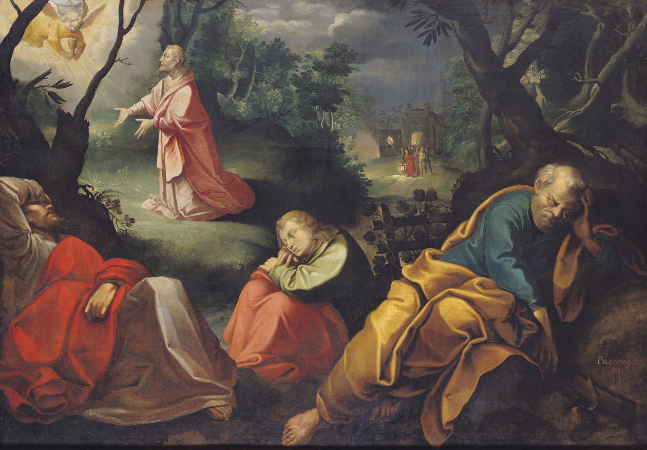 Christ in the Garden of Olives, 1625  by Jeremie Le Pilleur