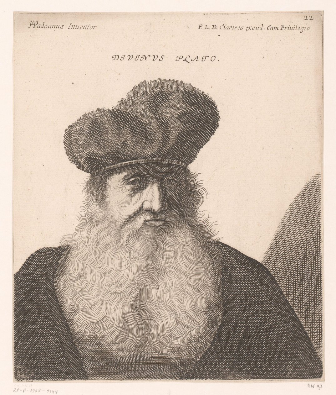 Platon portresi İlahi Platon. (nesne üzerindeki başlık) Filozofların ve kralların büstleri (seri başlığı) by Jerôme David (attributed to)