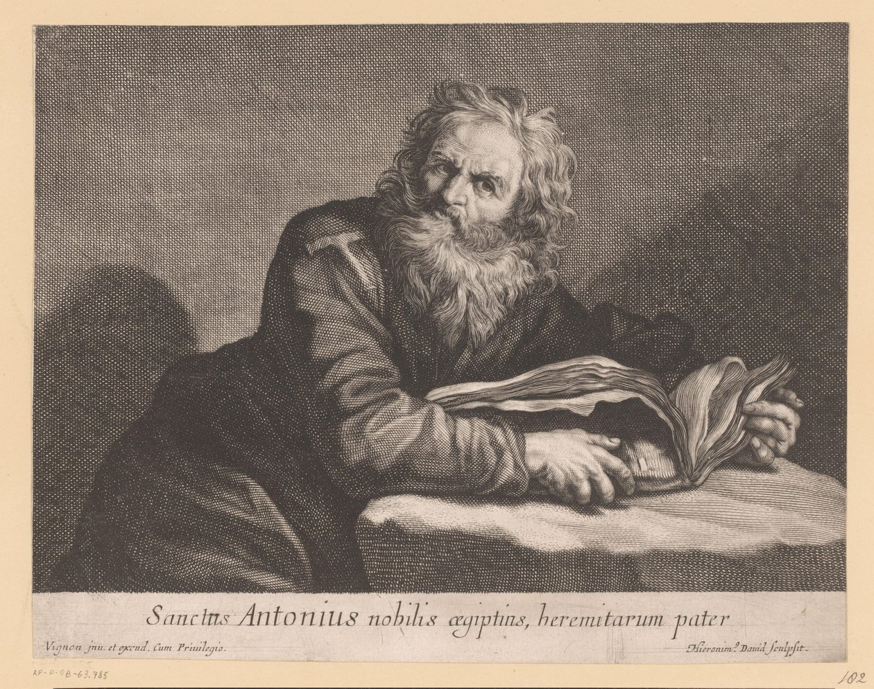 H. Antonius een boek ile tanıştı Aziz Antony, münzevilerin babası (nesne üzerindeki başlık) by Jerôme David