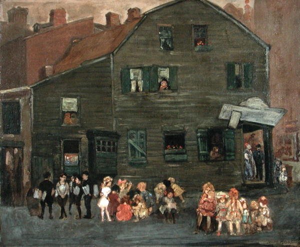 Eski Ev, c.1910 (tuval üzerine yağlı boya) by Jerome Myers