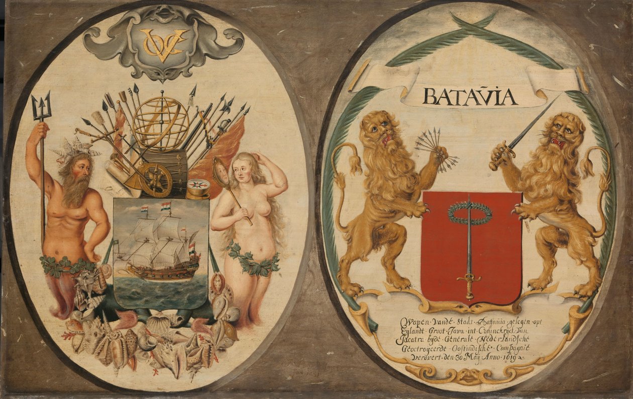 Hollanda Doğu Hindistan Şirketi ve Batavia Kasabasının Kolları by Jeronimus Becx (II)