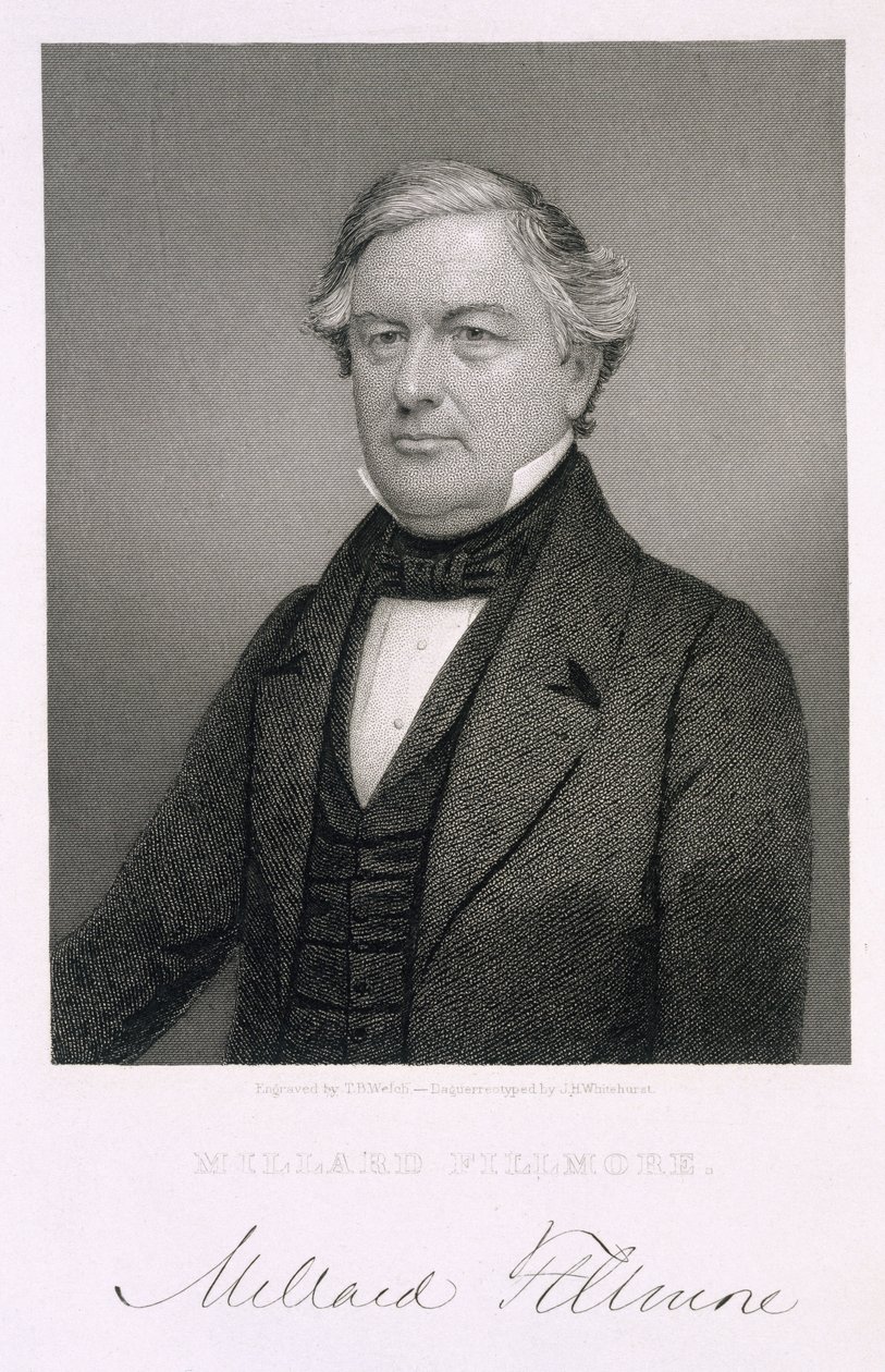Millard Fillmore, Thomas B. Welch (1814-74) tarafından bir dagerreyotipten sonra oyulmuş by Jesse H. Whitehurst