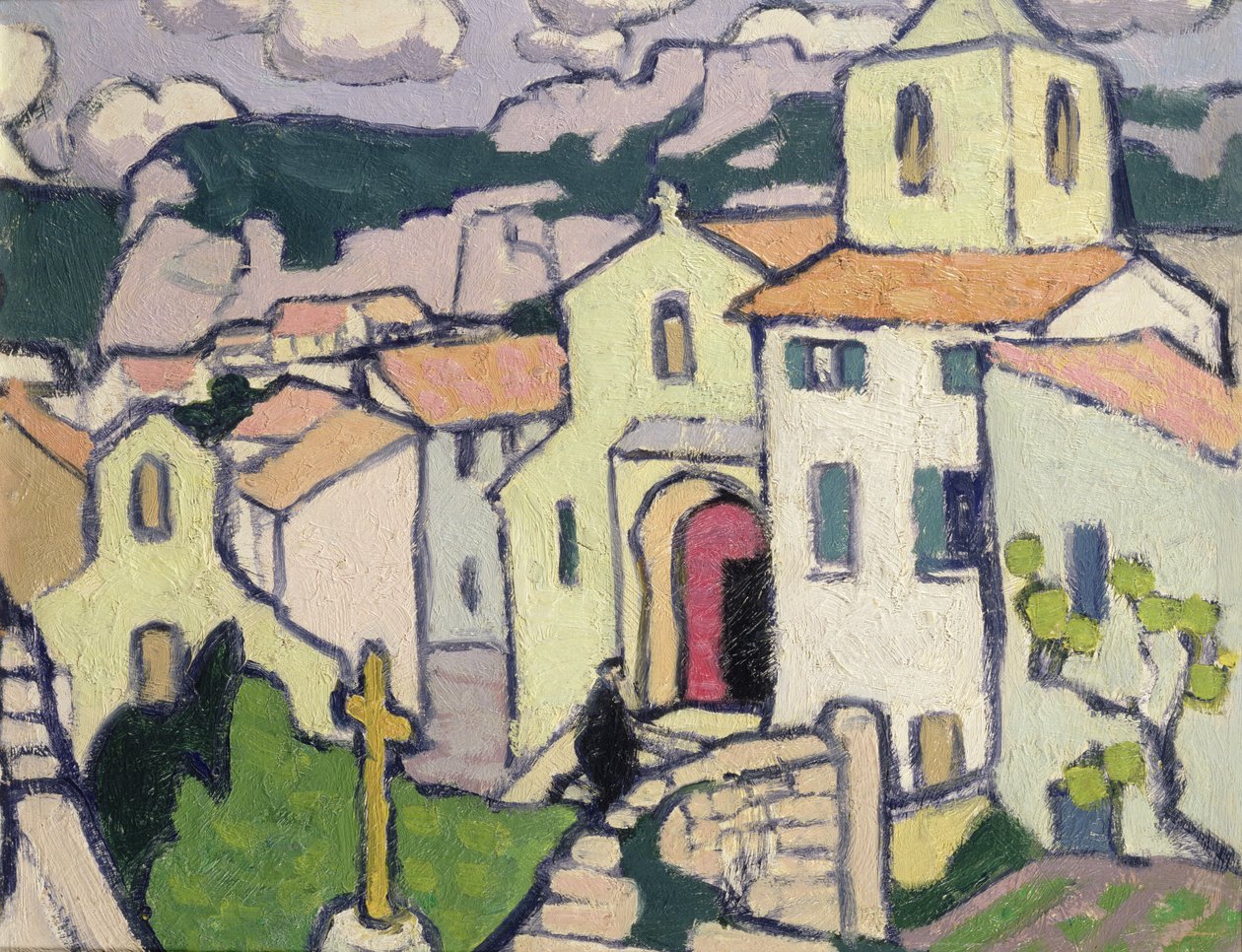 Les Baux, Rahip Kilisesine girer, 1911 dolayları by Jessica Stewart Dismorr