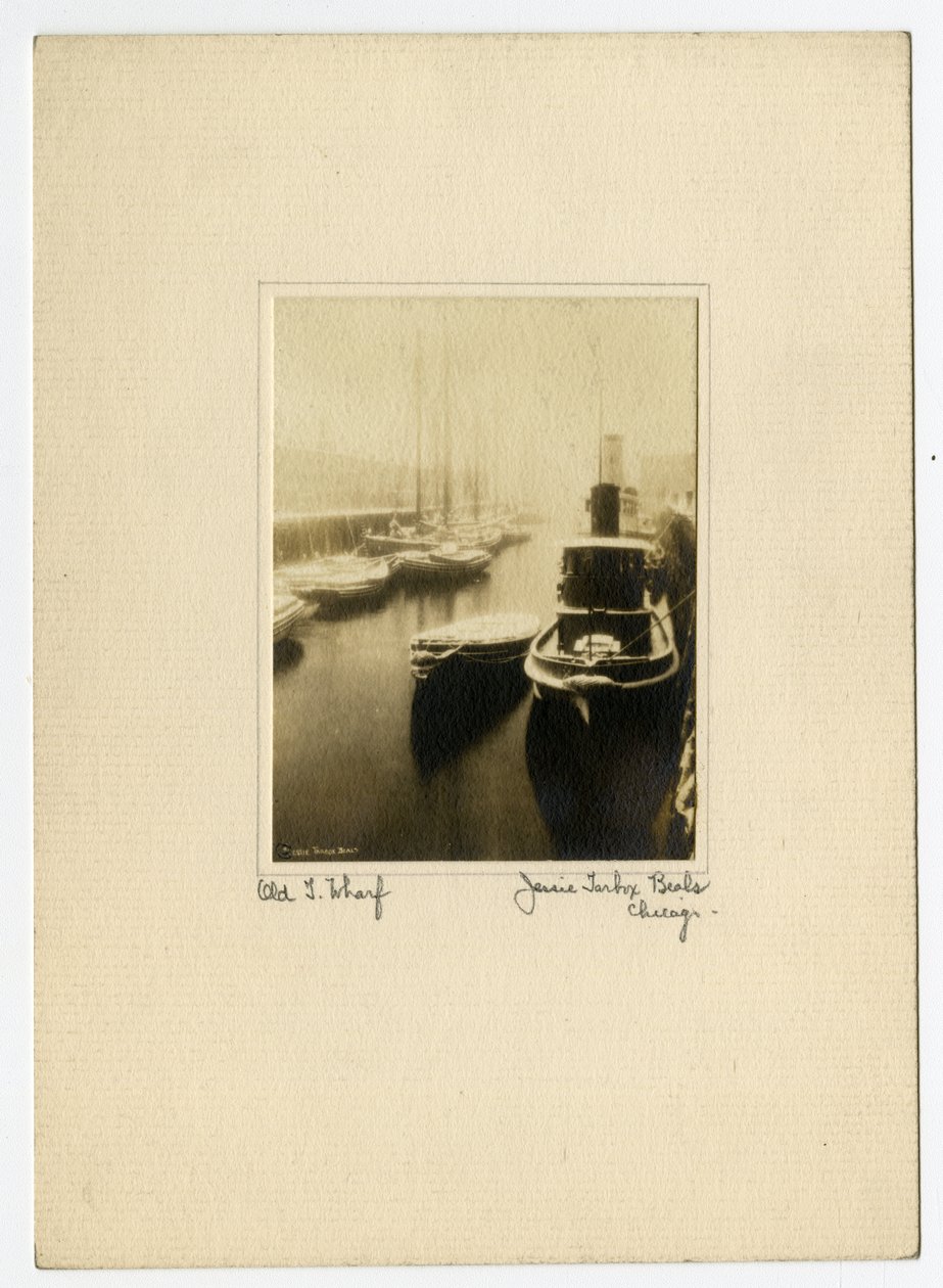 Old T Wharf, c.1902-10 (gelatin silver photo) by Jessie Tarbox Beals