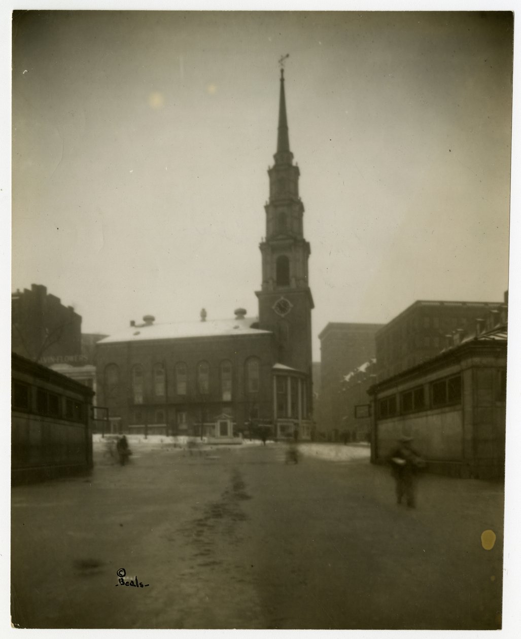 Park St Kilisesi, Boston, Mass, ABD, c.1902-10 (jelatin gümüşü fotoğraf) by Jessie Tarbox Beals