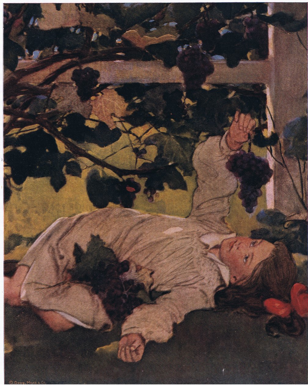 İstediği zaman bir tane yiyebileceğini biliyordu, bu yüzden acelesi yoktu (renkli taş) by Jessie Willcox Smith