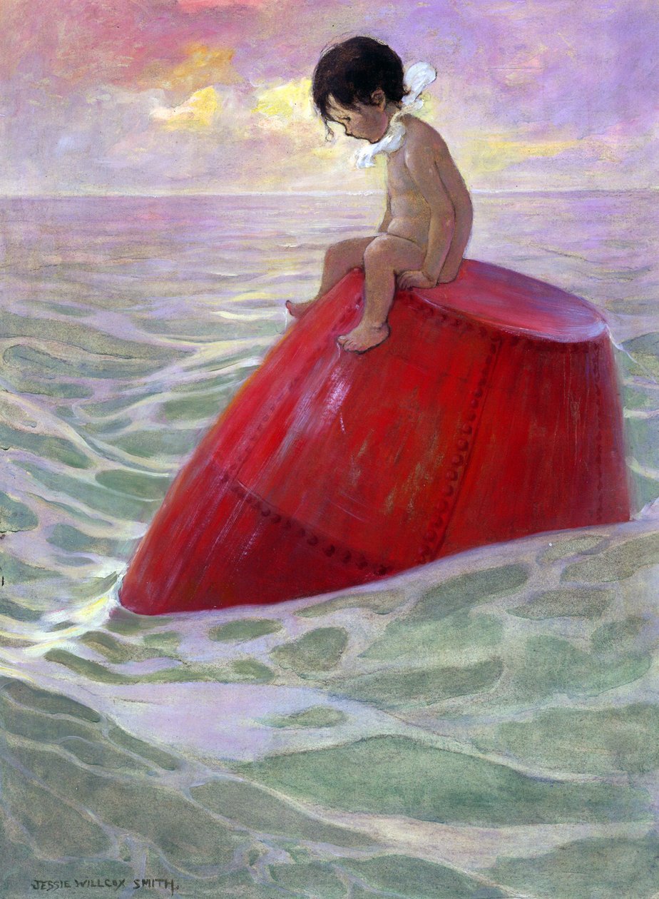 Tom uzun günler şamandıranın üzerinde oturdu by Jessie Willcox Smith