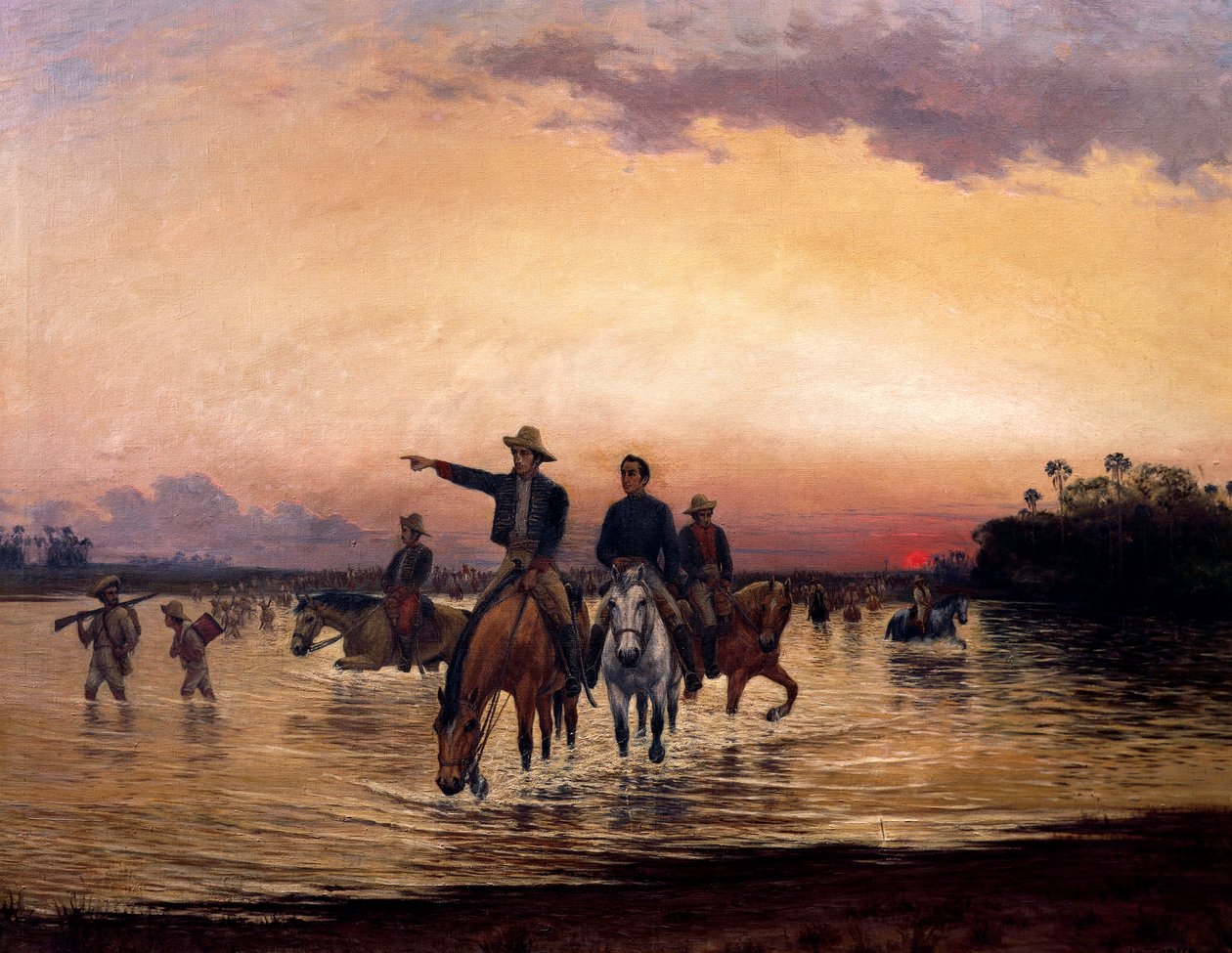 Simon Bolivar (1783-1830) ve Francisco de Paula Santander (1792-1840), Kolombiya by Jesus Maria Zamora