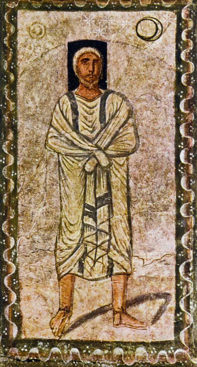 İbrahim vaadi alır (alçı üzerinde tempera) by Jewish School