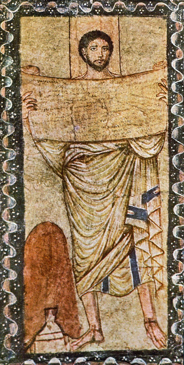 Ezra kanunu okur (alçı üzerinde tempera) by Jewish School