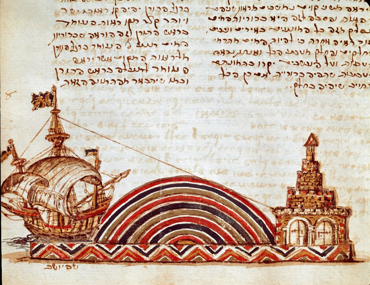 Deniz ufkunun incelenmesi (Minyatür by Jewish School