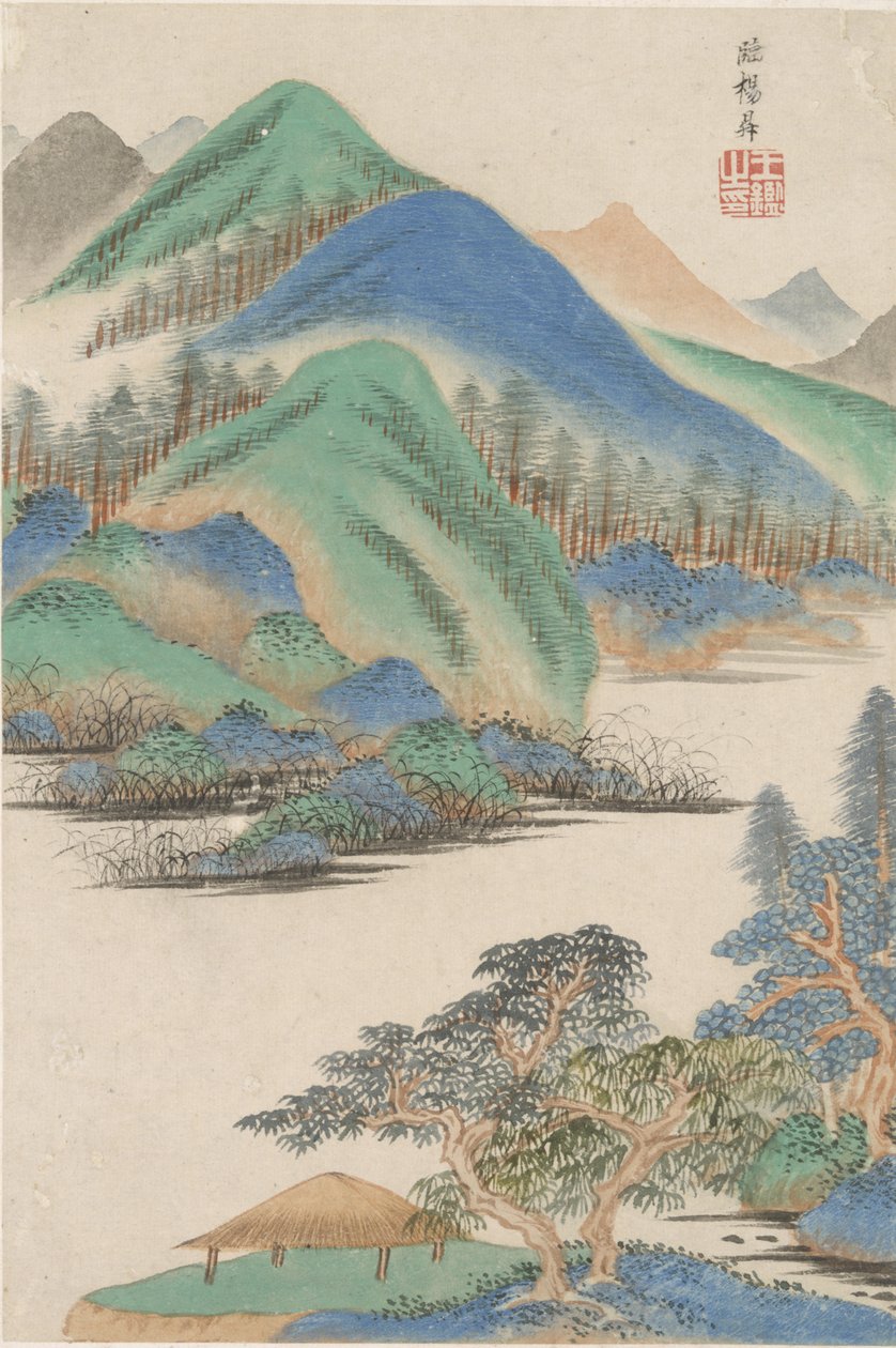 Çeşitli Eski Ustaların Tarzında Manzara: Yang Sheng Tarzında, 1669 by Wang Jian