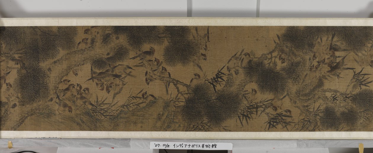 Yüz Kuş (ipek üzerine mürekkep ve renkler) by Jiang (after) Tingxi