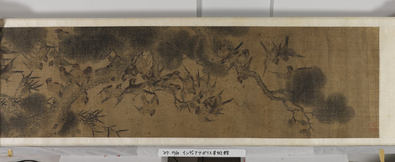 Yüz Kuş (ipek üzerine mürekkep ve renkler) by Jiang (after) Tingxi