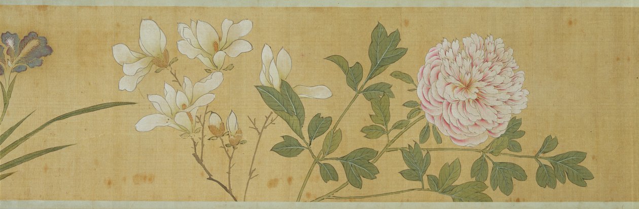One Hundred Flowers, early 17th century (painted silk) (detail: see also 207347-58) by Jiayan Chen
