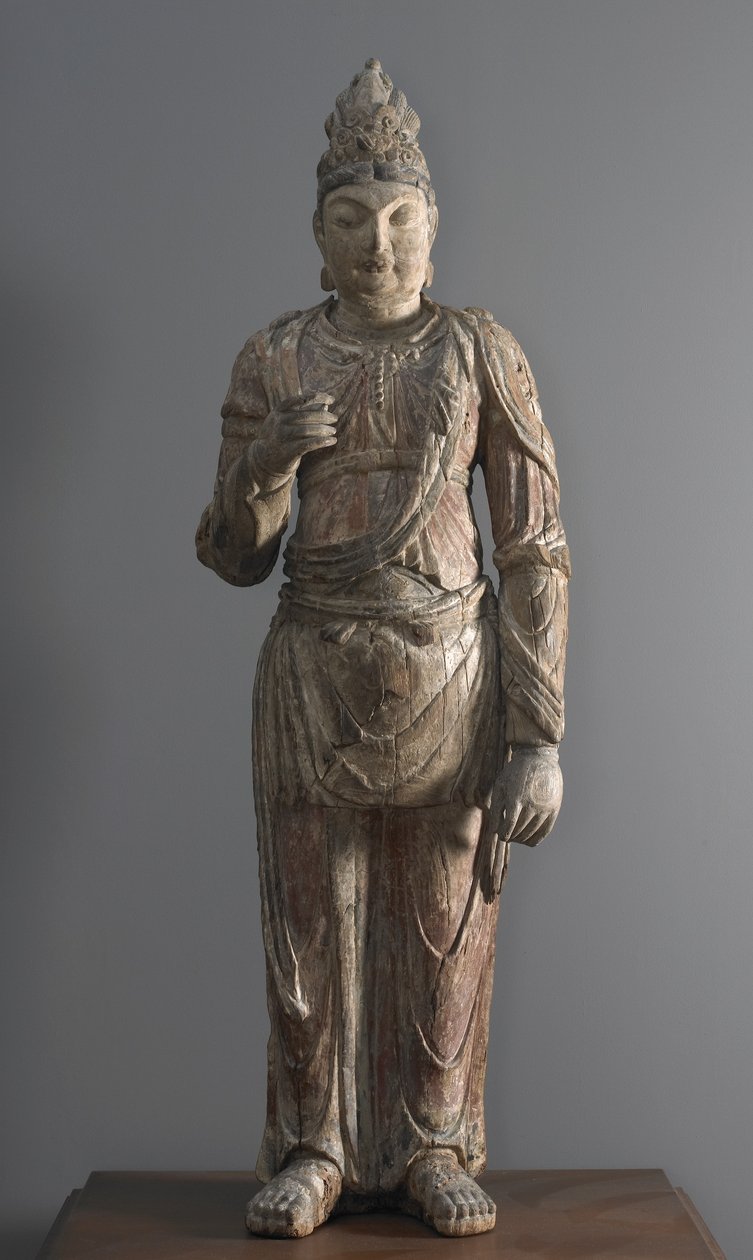 Daimi bodhisattva, 12-13. hanedan (gesso ve polikromlu Paulownia ahşap) by Jin Dynasty Chinese School