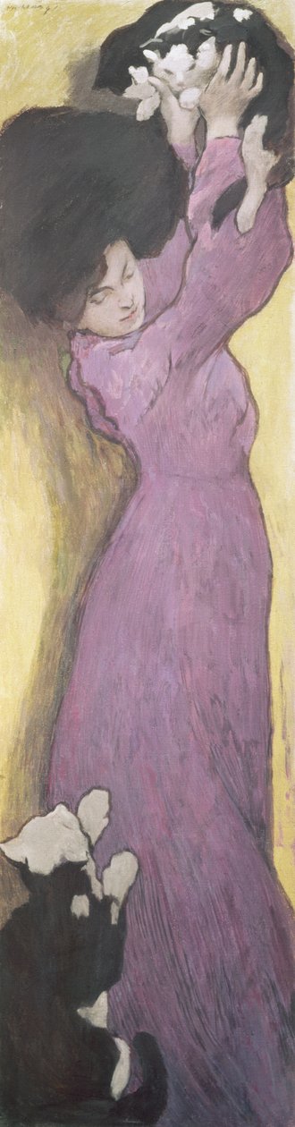 Kedili Kadın (pastel) by János Vaszary