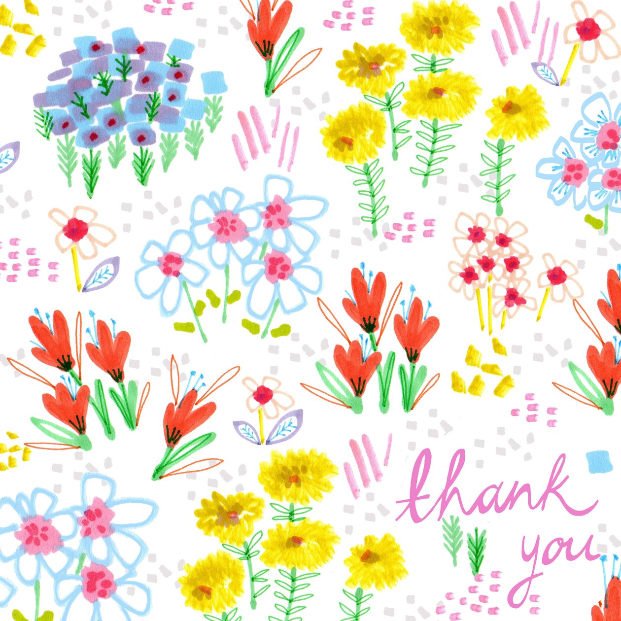 Floral Garden - Teşekkürler, 2014 (kalem, mürekkep ve kağıt) by Jo Chambers