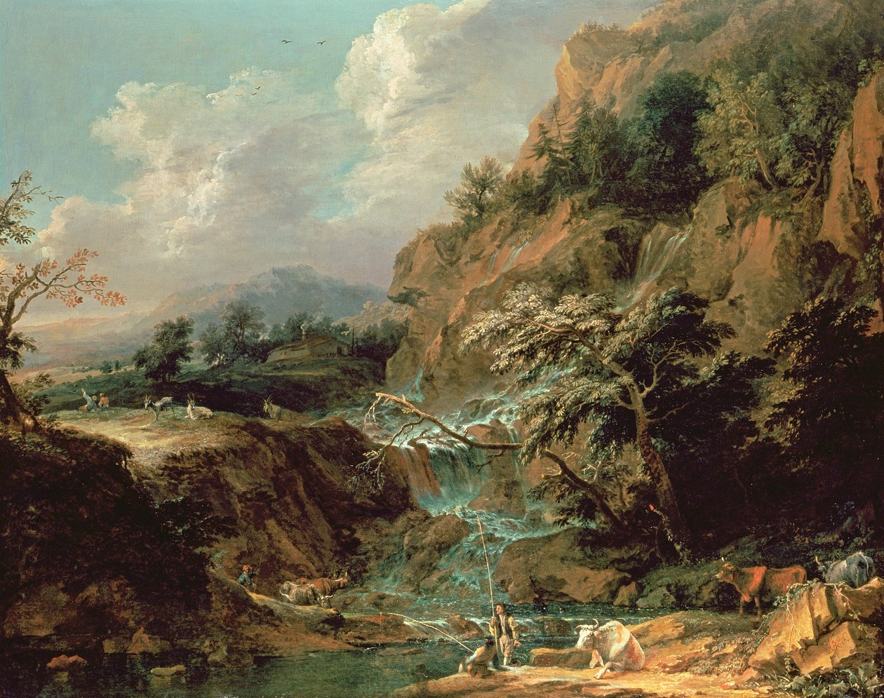Şelale ile manzara by Joachim Franz Beich