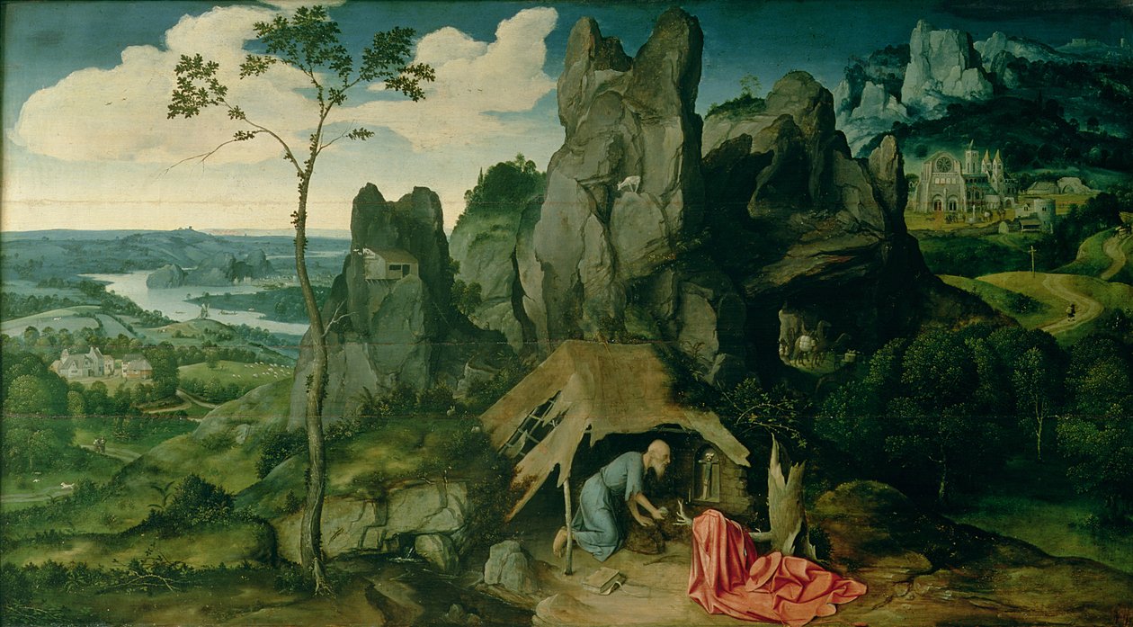 Çölde Aziz Jerome (ayrıca bkz. 223464) by Joachim Patenier