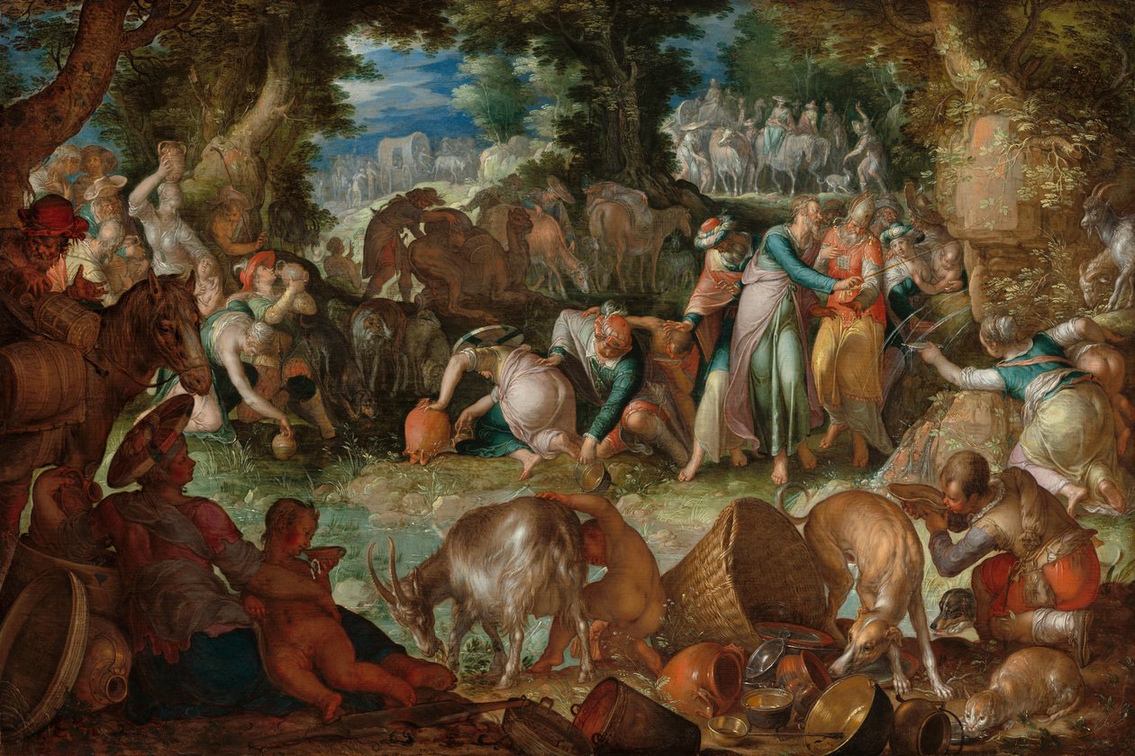 Musa Kayaya Vuruyor by Joachim Wtewael or Utewael