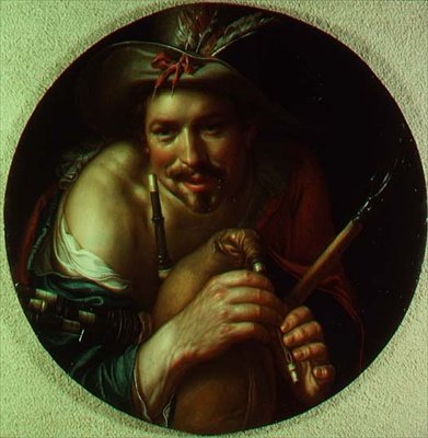 Köylü Gayda Çalıyor by Joachim Anthonisz Uytewael