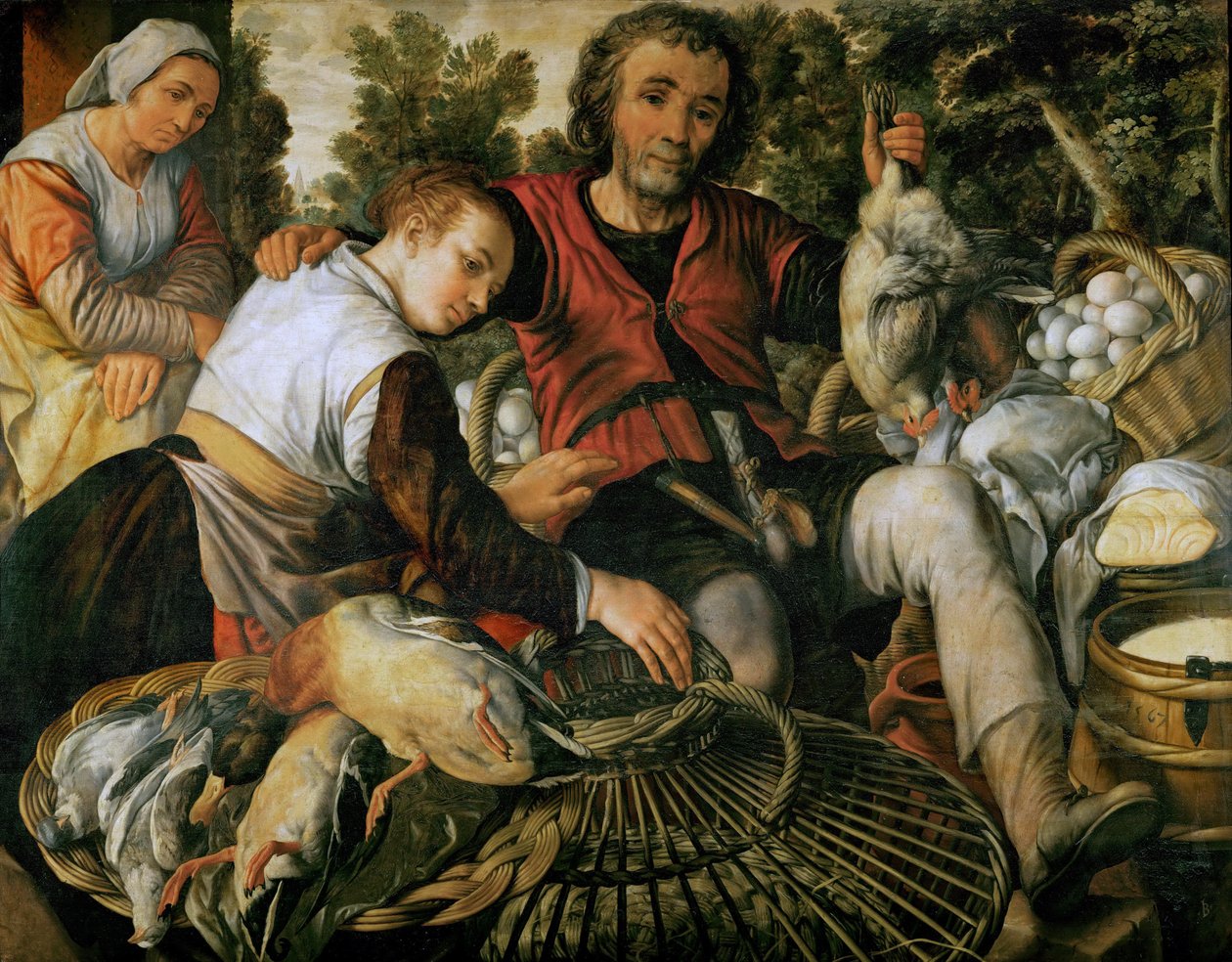 Erken Hollanda Sanatı: Scene de Marche - Beuckelaer, Joachim (yaklaşık 1533-1574) için pazar sahnesi by Joachim Beuckelaer