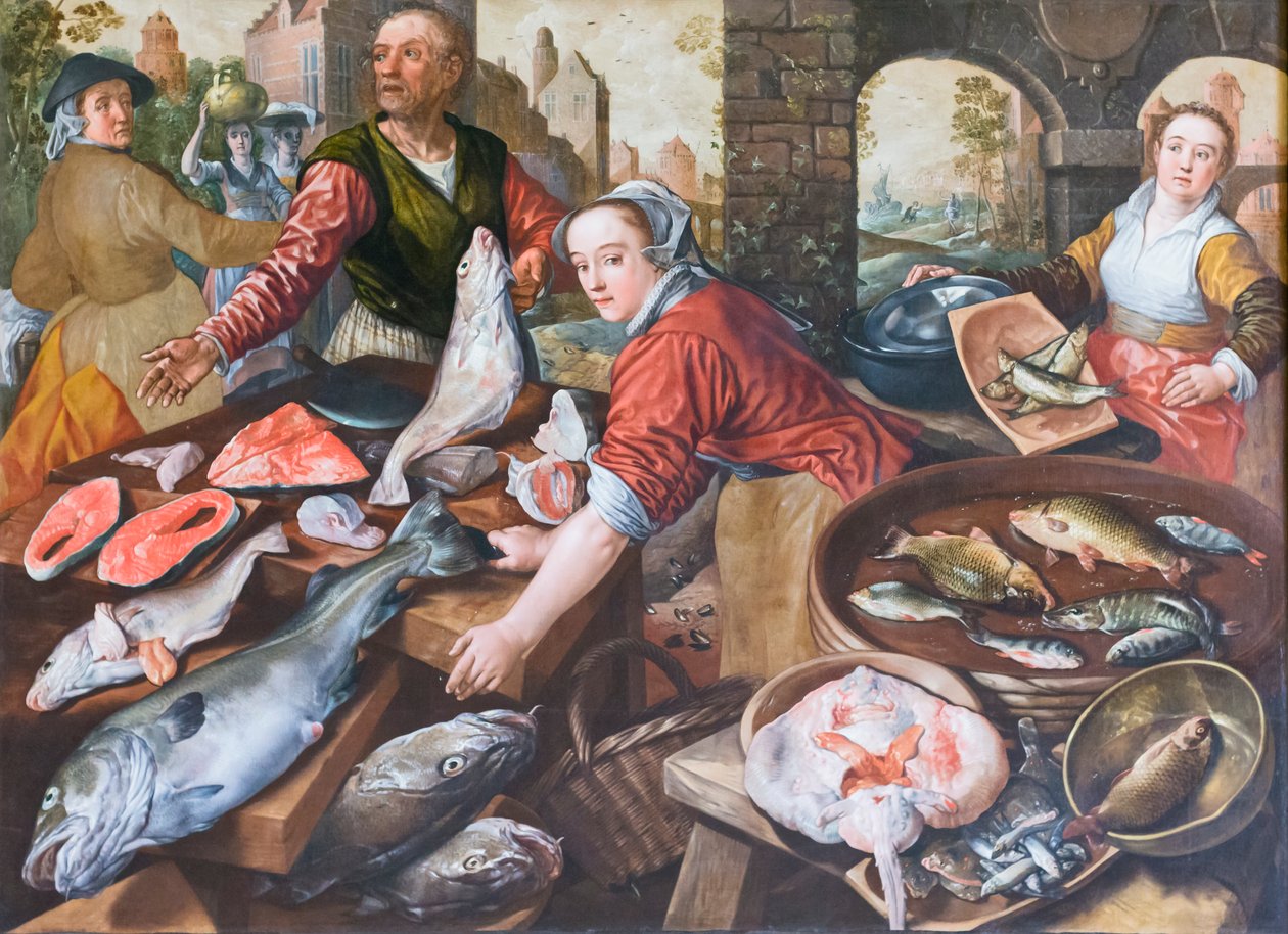 Pazar meydanı, Joachim Beuckelaer (tuval üzerine yağlıboya) by Joachim Beuckelaer
