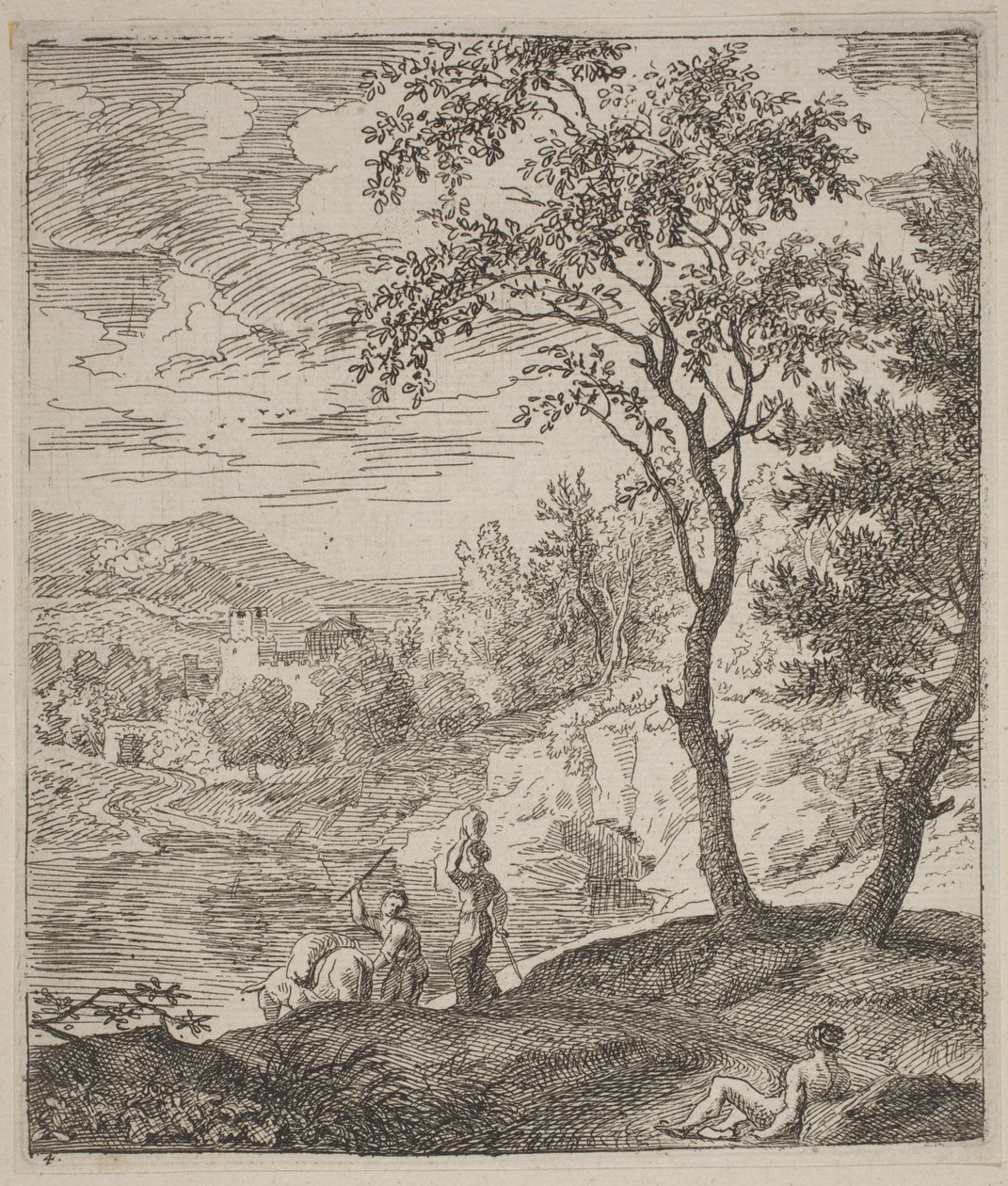 Poussin Tarzında Manzaralar by Joachim Franz Beich