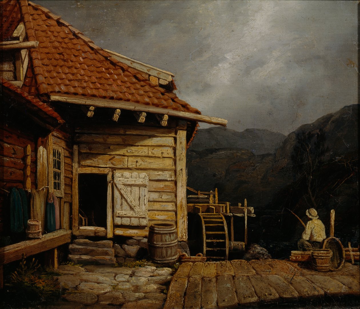 Mill by Svartediket (tuval üzerine yağlı boya) by Joachim Frich
